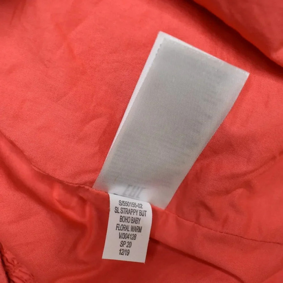 Banana Republic Linen Floral Corset Sz XL Cropped Smocked Back Cottagecore Boho - Picture 11 of 14